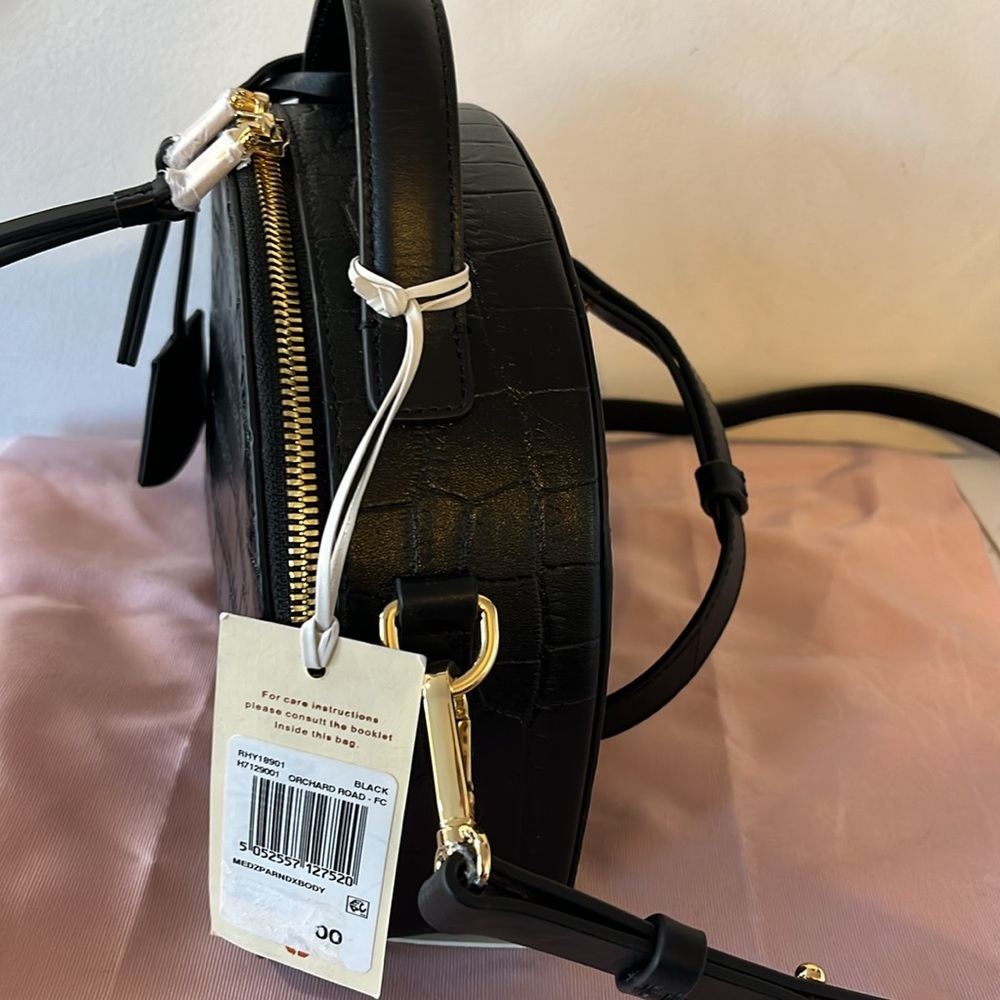 NWT RADLEY LONDON WOMEN’S ORCHARD ROAD FAUX CROC SMALL ZIP AROUND CROSSBODY BAG - Picture 4 of 11